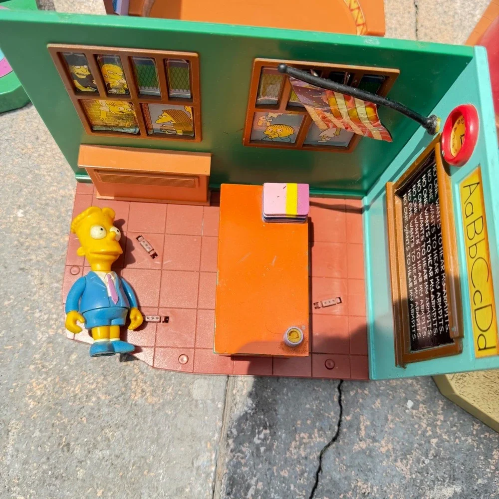The Simpsons World of Springfield Playset Lot 6 Sets 2 Figures Playmates Vintage